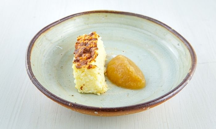Reisauflauf mit Apfelmus