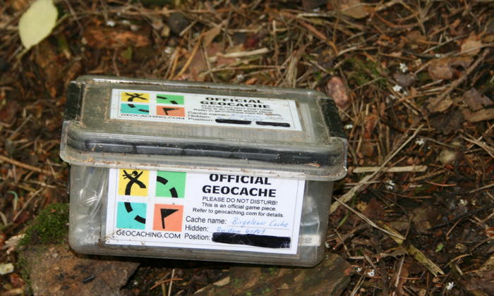 Geocache in der Dose