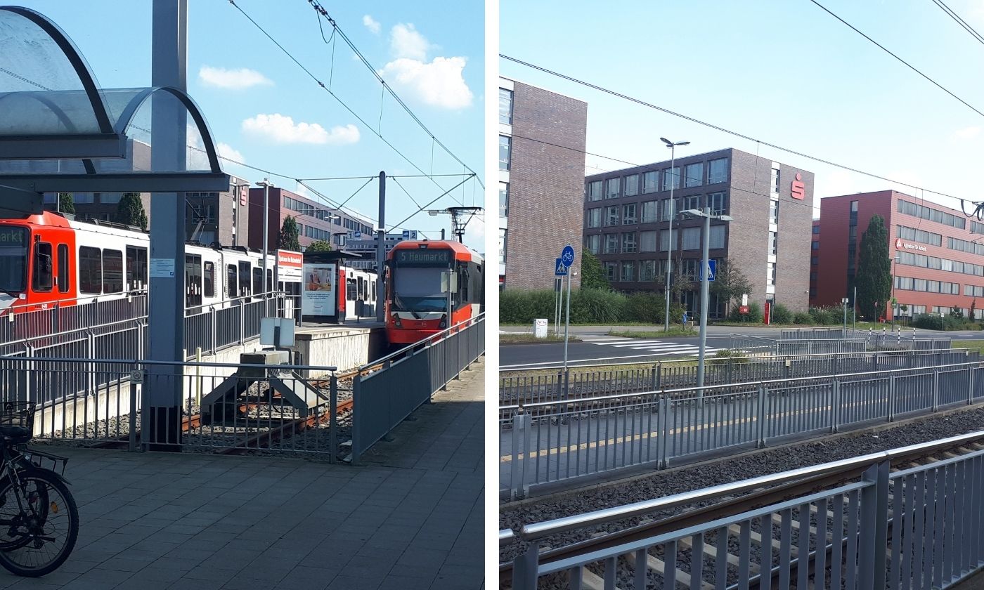 Dienstleistungszentrum Sparkasse KölnBonn und Endhaltestelle der Linie 5