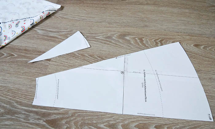 Schnittmuster Schultüte geteilt
