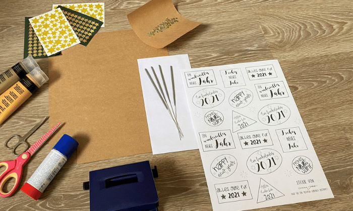 Material für die Neujahrsgrüße © Anna Oberste