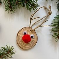 Selbstgebastelter Rentier-Baumschmuck © Anna Oberste